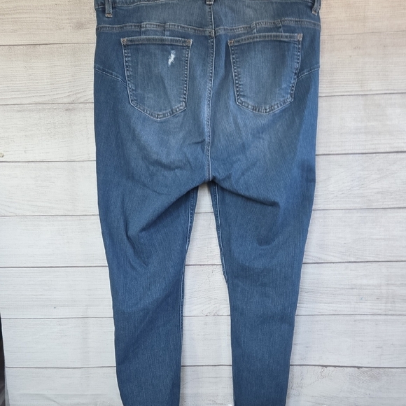 Torrid Blue Distressed Boyfriend Jeans - Picture 10 of 13